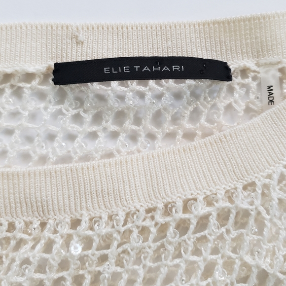 ELIE TAHARI Collection Sleeveless Beaded Silk Top - Picture 3 of 11